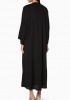 Elna Line Black Embellished Front Abaya